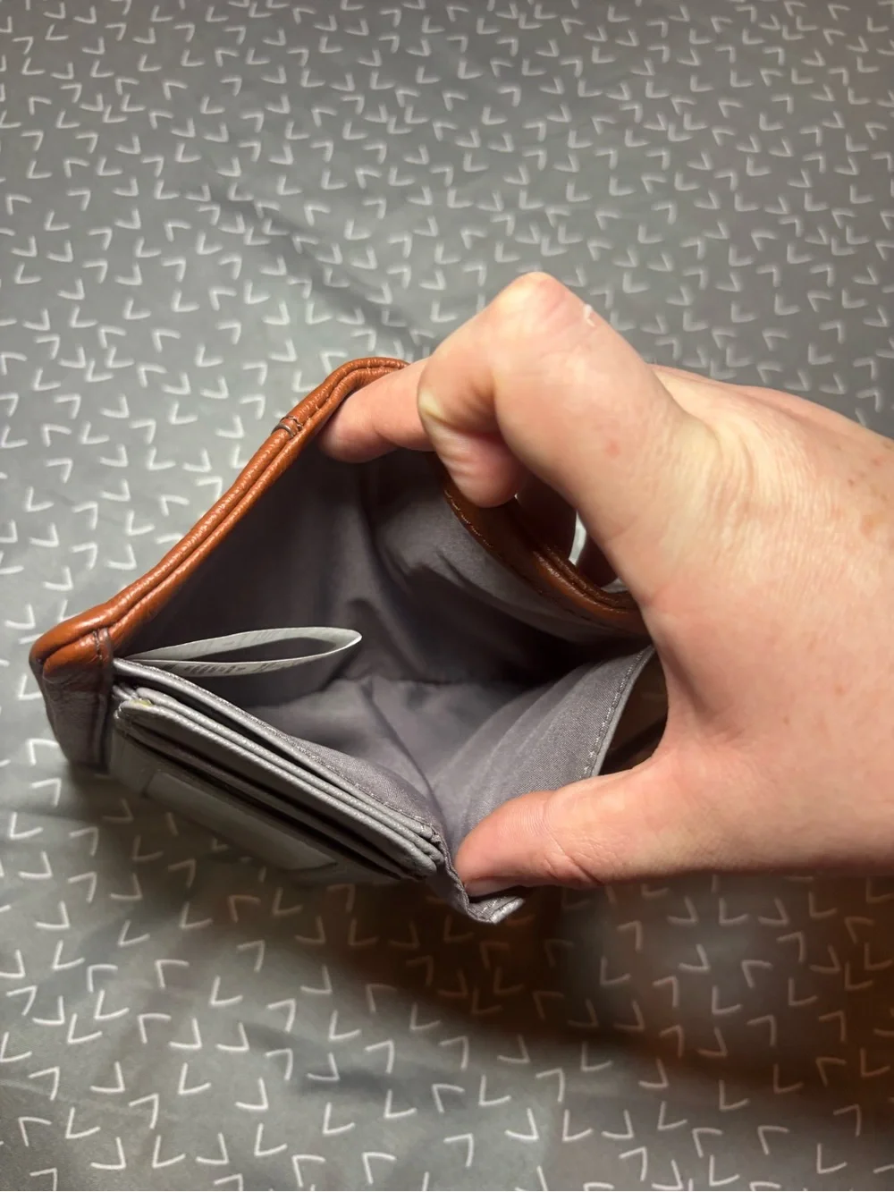 Fossil Chestnut Brown Pebbled Leather Zip Wallet